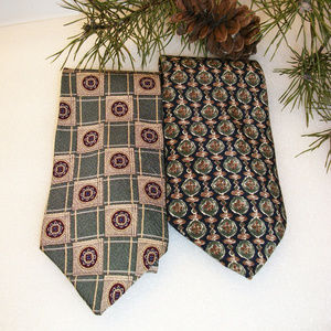 ❄️HP❄️2 GEOFFREY BEENE Mens Ties 100% Italian Silk
